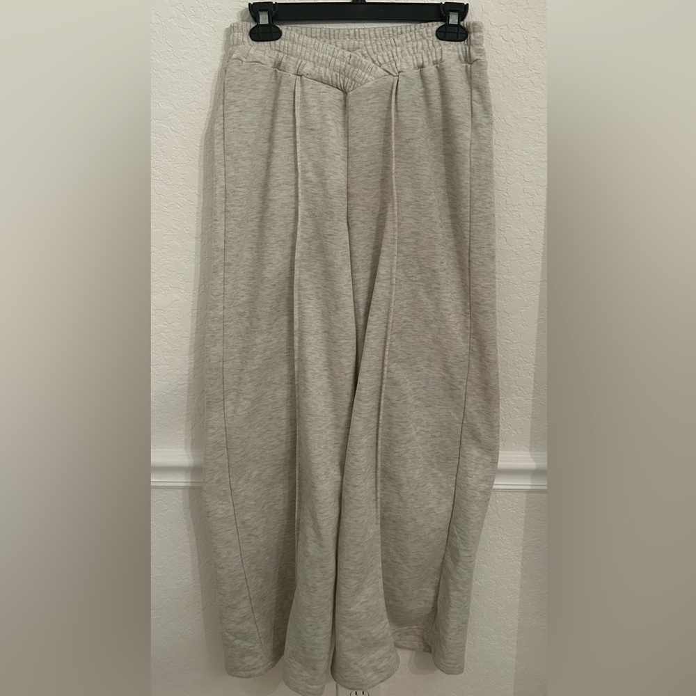 Gray Flare Sweat Pants